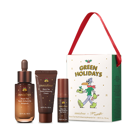 Black Tea Youth Enhancing Ampoule Set [Green Holidays Edition]