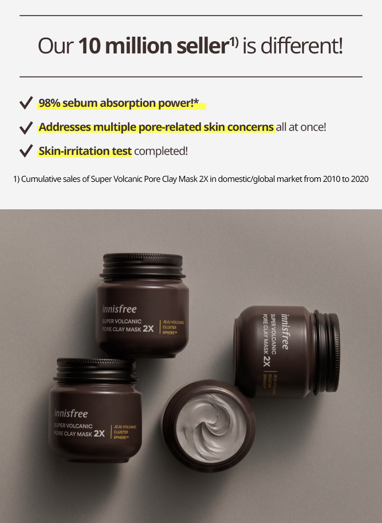 SKINCARE - Super Volcanic Pore Clay Mask 2X | innisfree